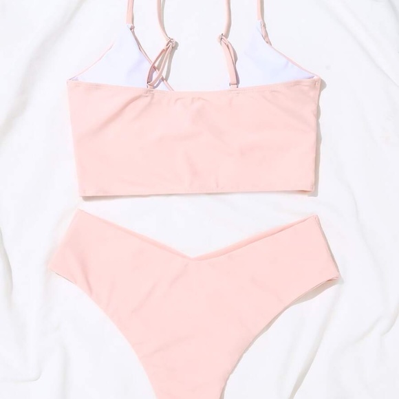 Neon Pink V neck bikini swim Beach - Picture 13 of 16